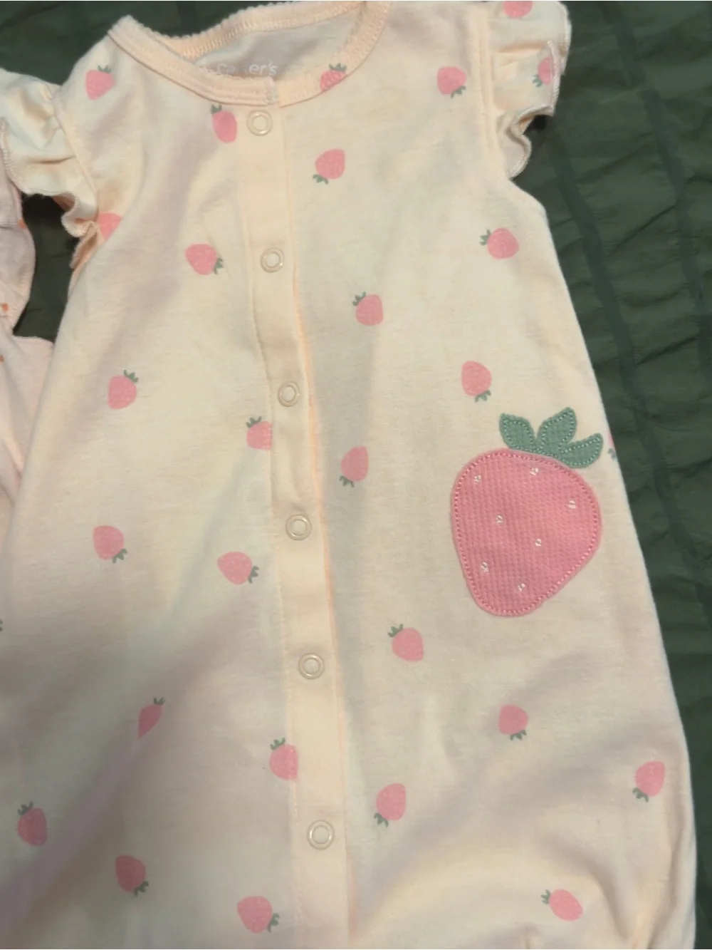 Baby Girls Short-Sleeve Rompers Trio